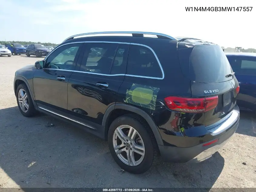 2021 Mercedes-Benz Glb 250 VIN: W1N4M4GB3MW147557 Lot: 42597772