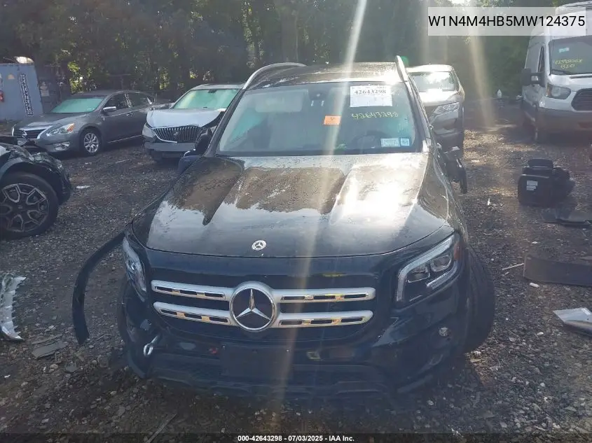 2021 Mercedes-Benz Glb 250 4Matic VIN: W1N4M4HB5MW124375 Lot: 42643298