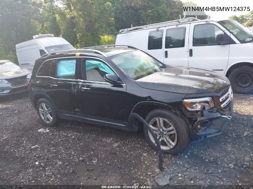 2021 Mercedes-Benz Glb 250 4Matic VIN: W1N4M4HB5MW124375 Lot: 42643298