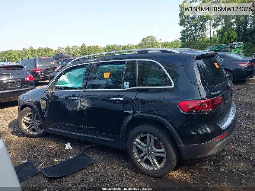2021 Mercedes-Benz Glb 250 4Matic VIN: W1N4M4HB5MW124375 Lot: 42643298