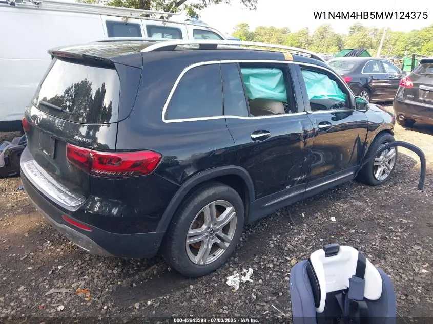 2021 Mercedes-Benz Glb 250 4Matic VIN: W1N4M4HB5MW124375 Lot: 42643298