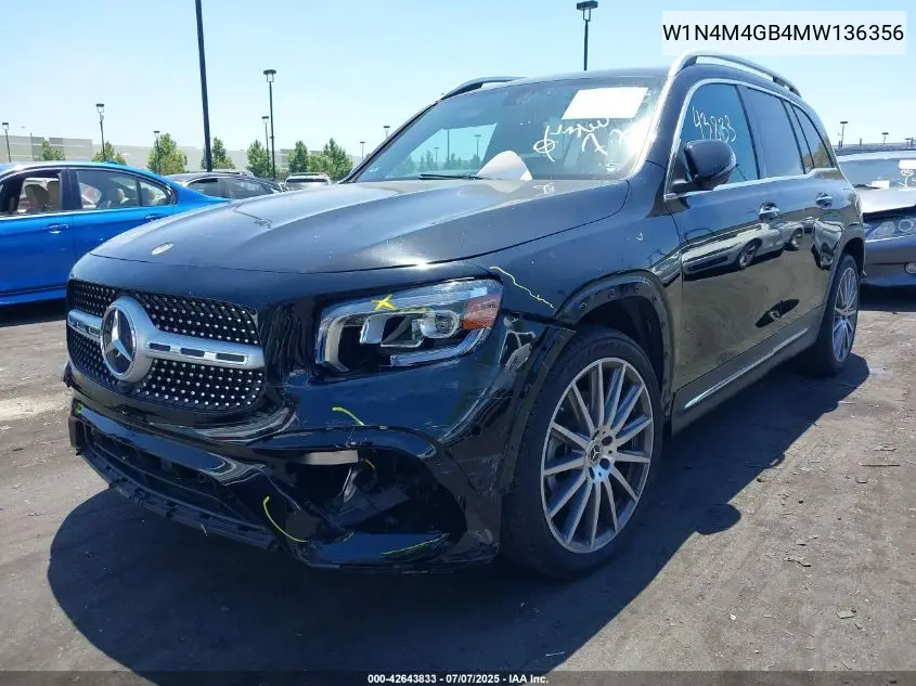 2021 Mercedes-Benz Glb 250 VIN: W1N4M4GB4MW136356 Lot: 42643833