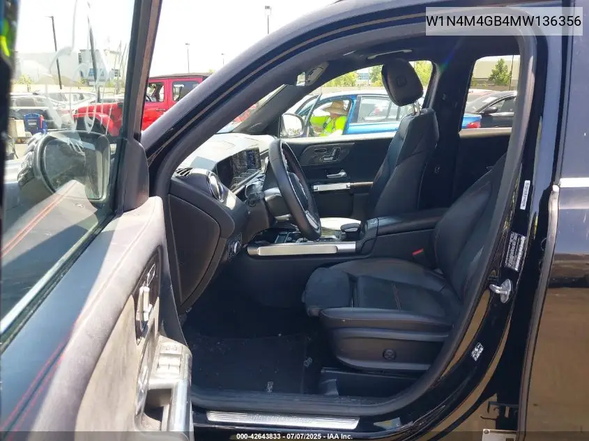 2021 Mercedes-Benz Glb 250 VIN: W1N4M4GB4MW136356 Lot: 42643833