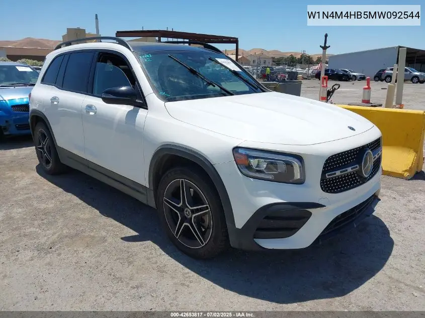 2021 Mercedes-Benz Glb 250 4Matic VIN: W1N4M4HB5MW092544 Lot: 42653817
