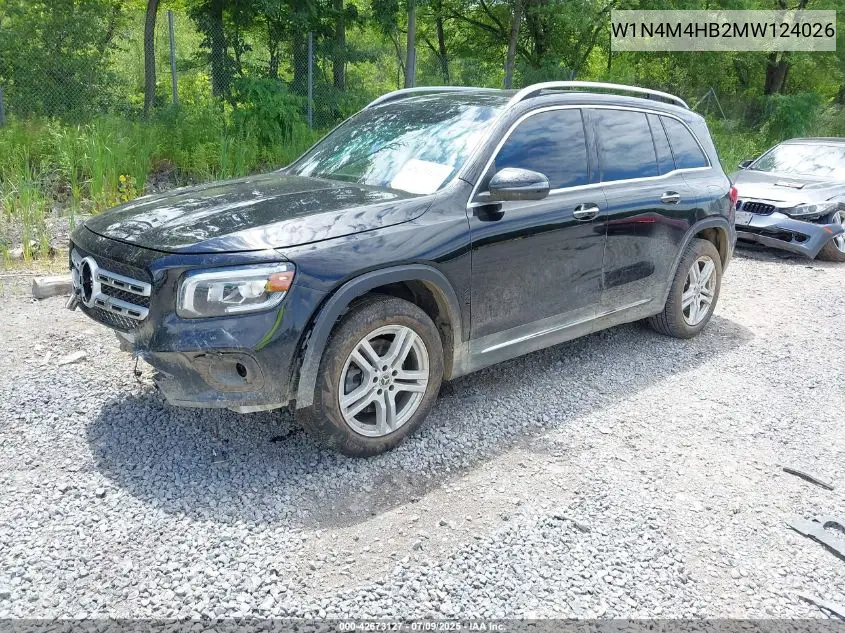 2021 Mercedes-Benz Glb 250 4Matic VIN: W1N4M4HB2MW124026 Lot: 42673127