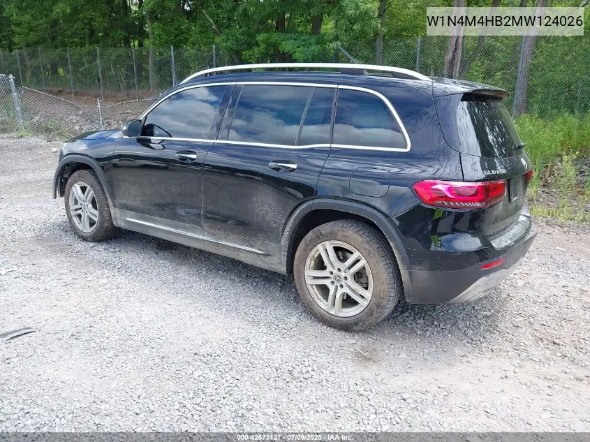 2021 Mercedes-Benz Glb 250 4Matic VIN: W1N4M4HB2MW124026 Lot: 42673127