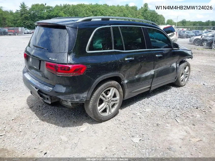 2021 Mercedes-Benz Glb 250 4Matic VIN: W1N4M4HB2MW124026 Lot: 42673127