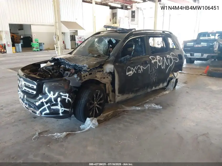 2021 Mercedes-Benz Glb 250 4Matic VIN: W1N4M4HB4MW106451 Lot: 42726025