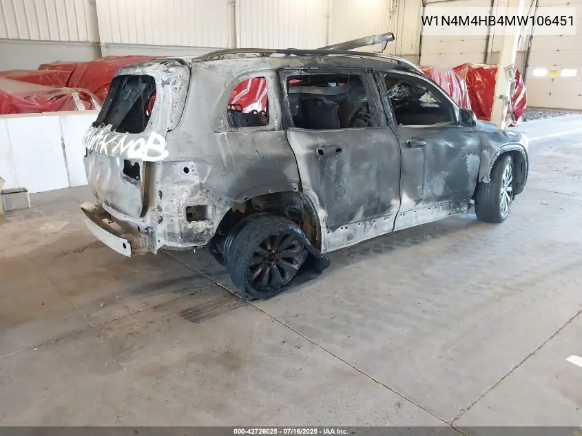 2021 Mercedes-Benz Glb 250 4Matic VIN: W1N4M4HB4MW106451 Lot: 42726025