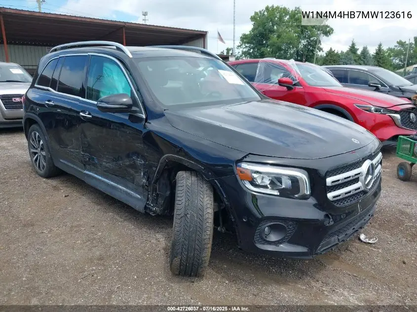 2021 Mercedes-Benz Glb 250 4Matic VIN: W1N4M4HB7MW123616 Lot: 42726037