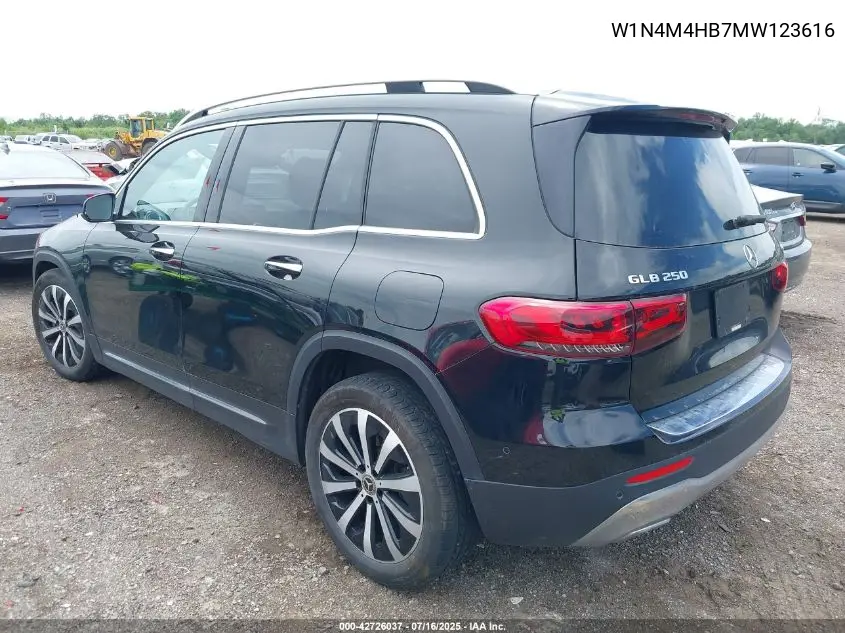 2021 Mercedes-Benz Glb 250 4Matic VIN: W1N4M4HB7MW123616 Lot: 42726037