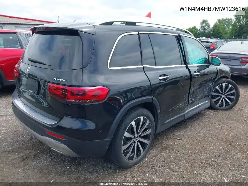 2021 Mercedes-Benz Glb 250 4Matic VIN: W1N4M4HB7MW123616 Lot: 42726037