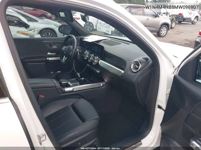 2021 Mercedes-Benz Glb 250 4Matic VIN: W1N4M4HB8MW098807 Lot: 42732294