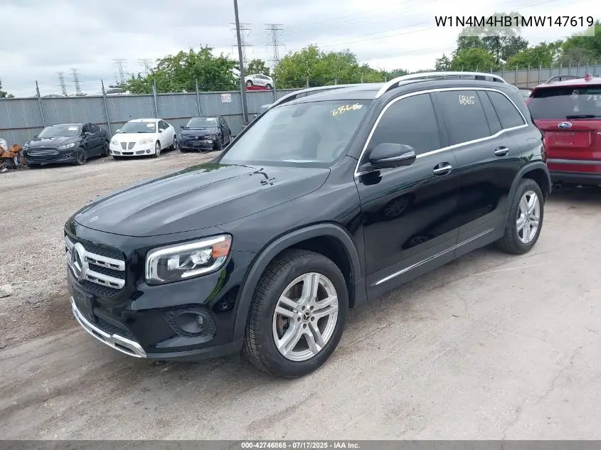 2021 Mercedes-Benz Glb 250 4Matic VIN: W1N4M4HB1MW147619 Lot: 42746865