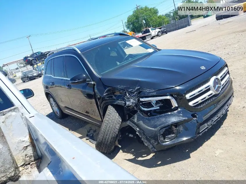2021 Mercedes-Benz Glb 250 4Matic VIN: W1N4M4HBXMW101609 Lot: 42766021