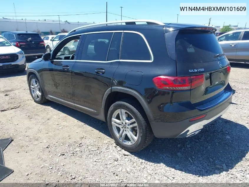 2021 Mercedes-Benz Glb 250 4Matic VIN: W1N4M4HBXMW101609 Lot: 42766021
