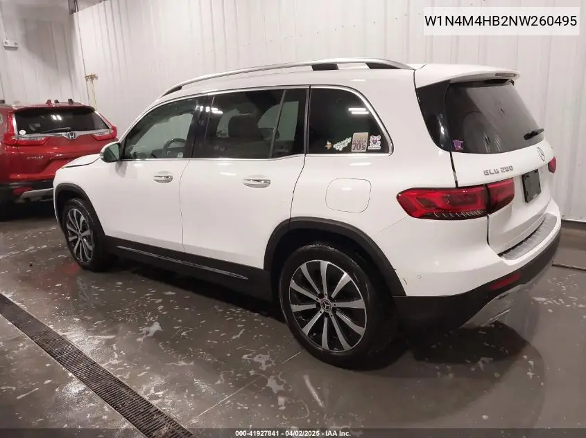 2022 Mercedes-Benz Glb 250 4Matic VIN: W1N4M4HB2NW260495 Lot: 41927841