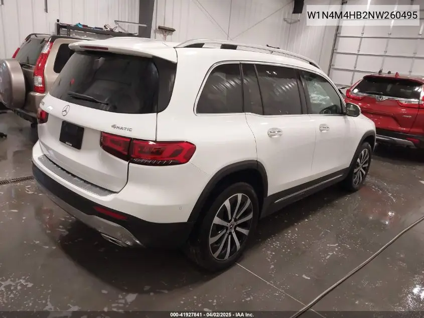 2022 Mercedes-Benz Glb 250 4Matic VIN: W1N4M4HB2NW260495 Lot: 41927841
