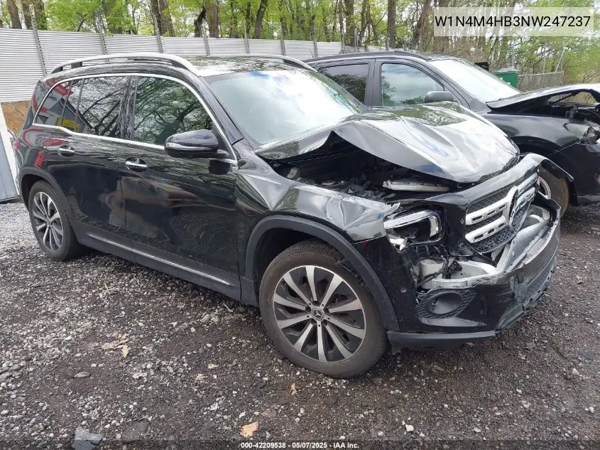 2022 Mercedes-Benz Glb 250 4Matic VIN: W1N4M4HB3NW247237 Lot: 42209538