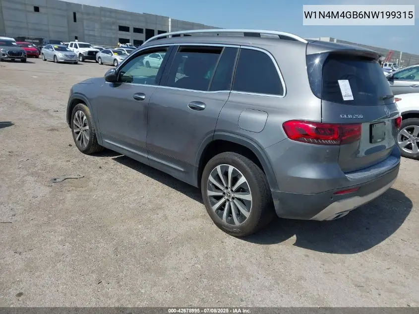 2022 Mercedes-Benz Glb 250 VIN: W1N4M4GB6NW199315 Lot: 42678995