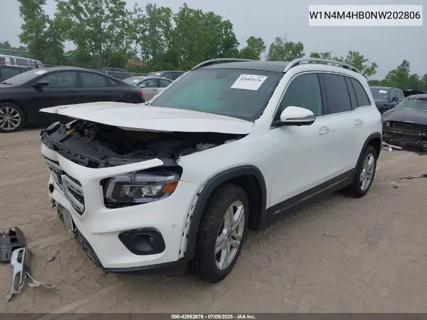 2022 Mercedes-Benz Glb 250 4Matic VIN: W1N4M4HB0NW202806 Lot: 42682676