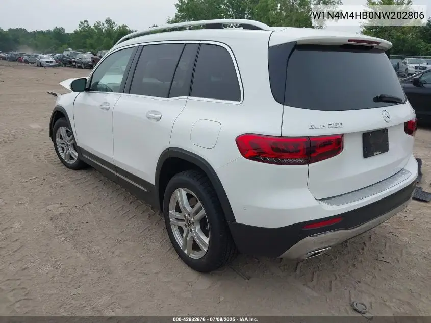 2022 Mercedes-Benz Glb 250 4Matic VIN: W1N4M4HB0NW202806 Lot: 42682676