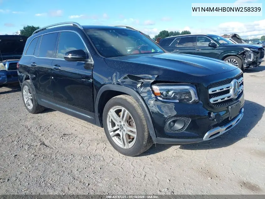 2022 Mercedes-Benz Glb 250 4Matic VIN: W1N4M4HB0NW258339 Lot: 42757231
