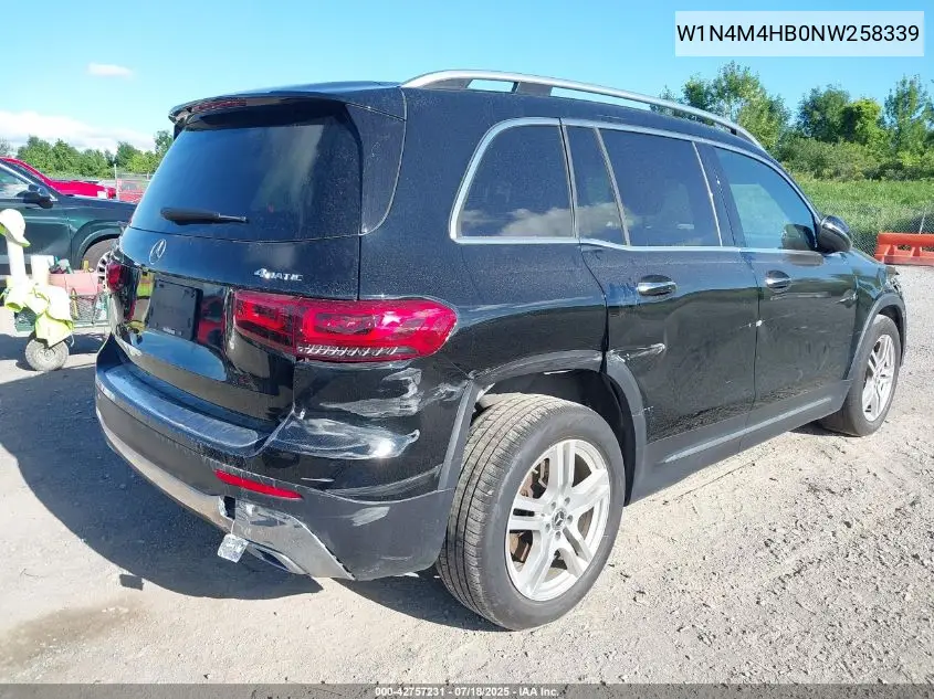2022 Mercedes-Benz Glb 250 4Matic VIN: W1N4M4HB0NW258339 Lot: 42757231