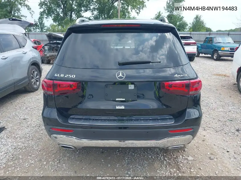 2022 Mercedes-Benz Glb 250 4Matic VIN: W1N4M4HB4NW194483 Lot: 42761413