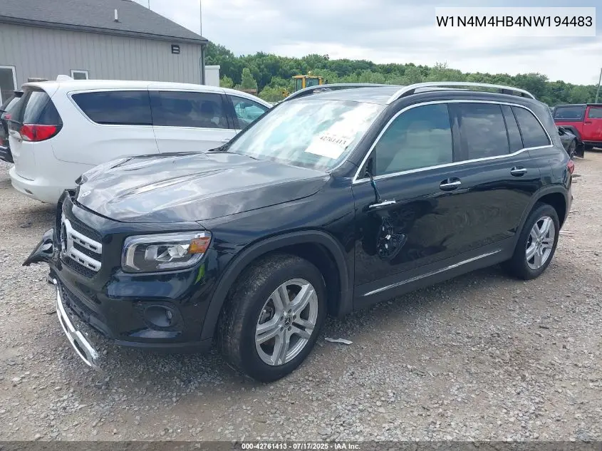 2022 Mercedes-Benz Glb 250 4Matic VIN: W1N4M4HB4NW194483 Lot: 42761413