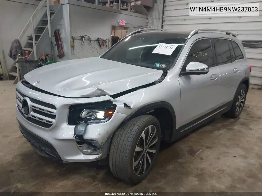 2022 Mercedes-Benz Glb 250 4Matic VIN: W1N4M4HB9NW237053 Lot: 42774532