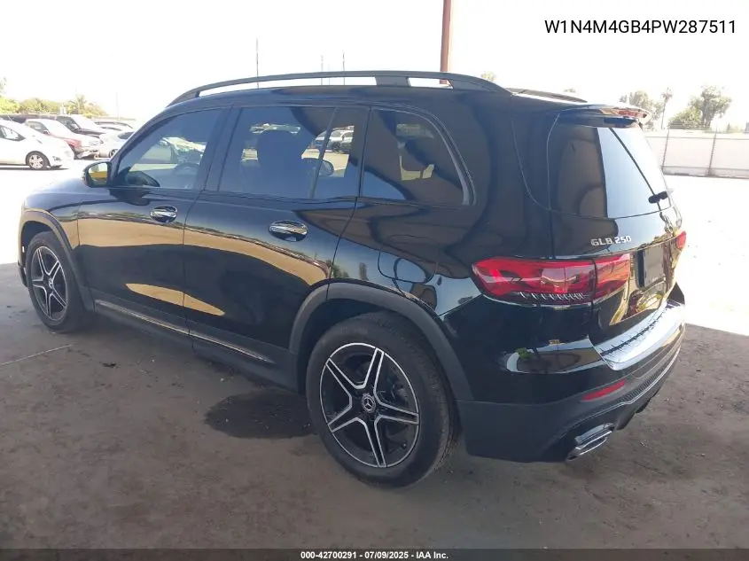 2023 Mercedes-Benz Glb 250 VIN: W1N4M4GB4PW287511 Lot: 42700291