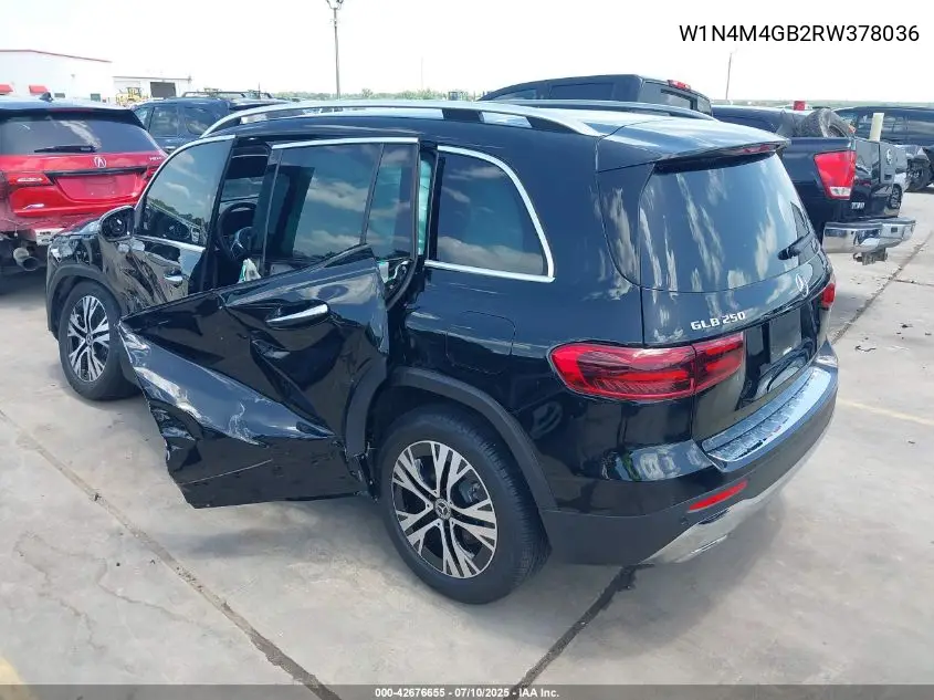 2024 Mercedes-Benz Glb 250 VIN: W1N4M4GB2RW378036 Lot: 42676655
