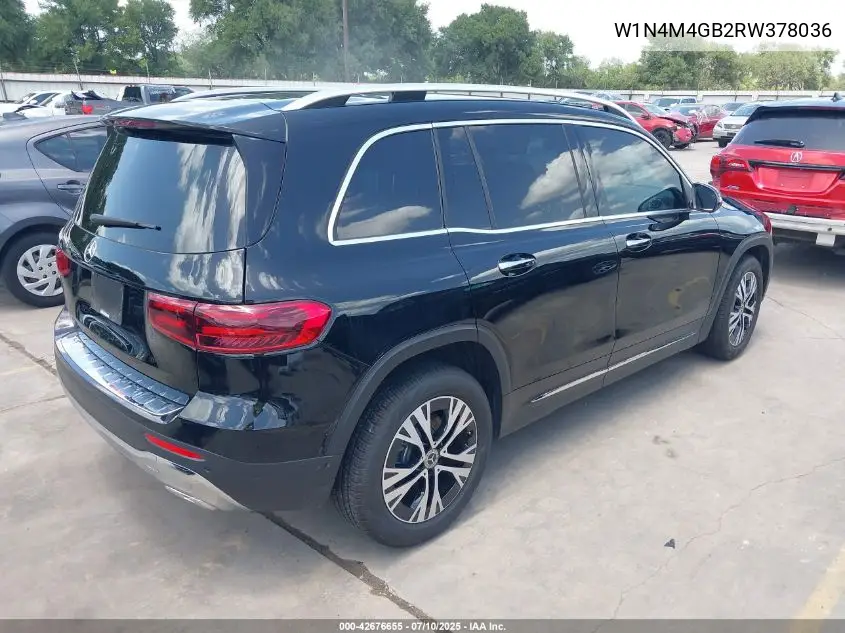 2024 Mercedes-Benz Glb 250 VIN: W1N4M4GB2RW378036 Lot: 42676655
