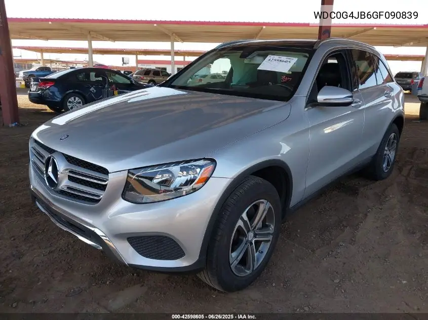 2016 Mercedes-Benz Glc 300 VIN: WDC0G4JB6GF090839 Lot: 42598605