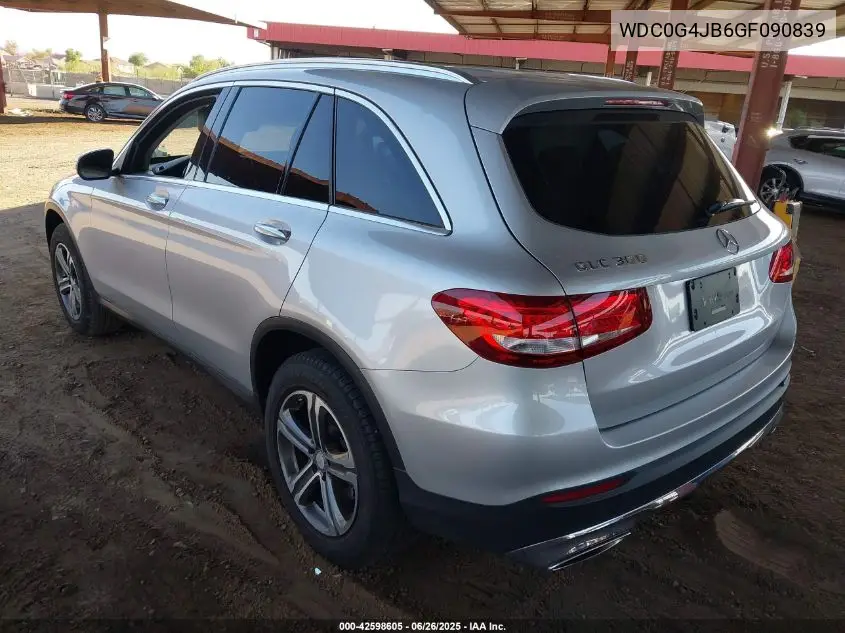 2016 Mercedes-Benz Glc 300 VIN: WDC0G4JB6GF090839 Lot: 42598605