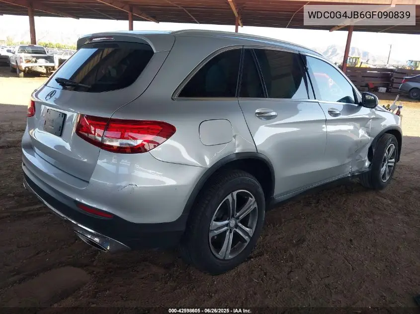 2016 Mercedes-Benz Glc 300 VIN: WDC0G4JB6GF090839 Lot: 42598605