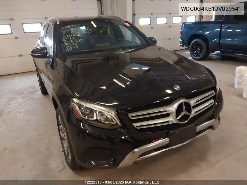 2018 Mercedes-Benz Glc 300 4Matic VIN: WDC0G4KB1JV029541 Lot: 12222513