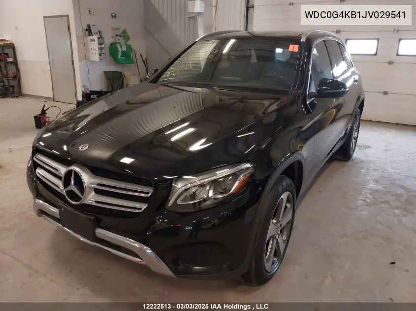 2018 Mercedes-Benz Glc 300 4Matic VIN: WDC0G4KB1JV029541 Lot: 12222513