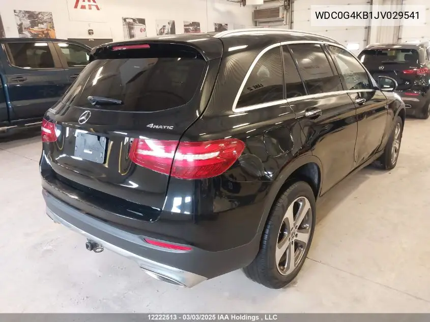 2018 Mercedes-Benz Glc 300 4Matic VIN: WDC0G4KB1JV029541 Lot: 12222513