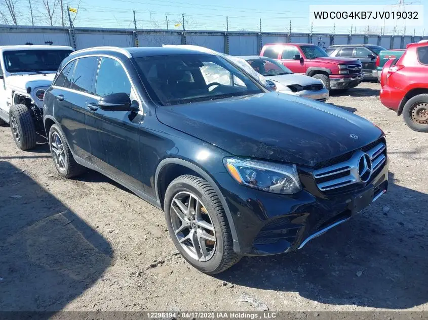 2018 Mercedes-Benz Glc 300 4Matic VIN: WDC0G4KB7JV019032 Lot: 12296194