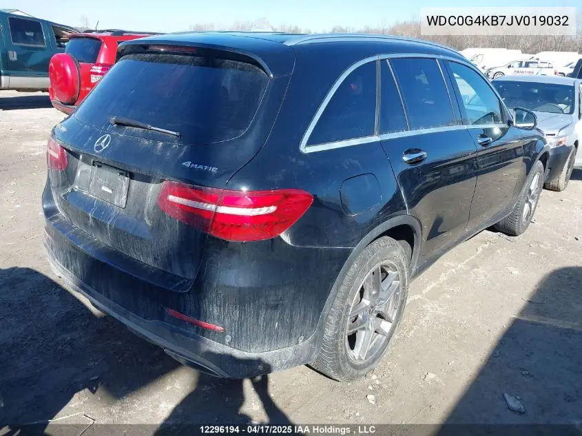 2018 Mercedes-Benz Glc 300 4Matic VIN: WDC0G4KB7JV019032 Lot: 12296194