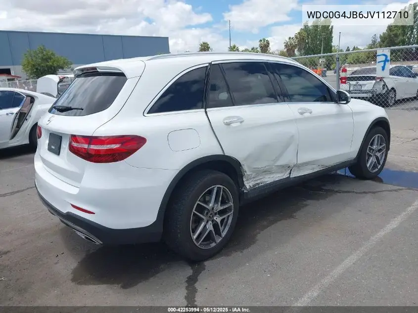 2018 Mercedes-Benz Glc 300 VIN: WDC0G4JB6JV112710 Lot: 42253994