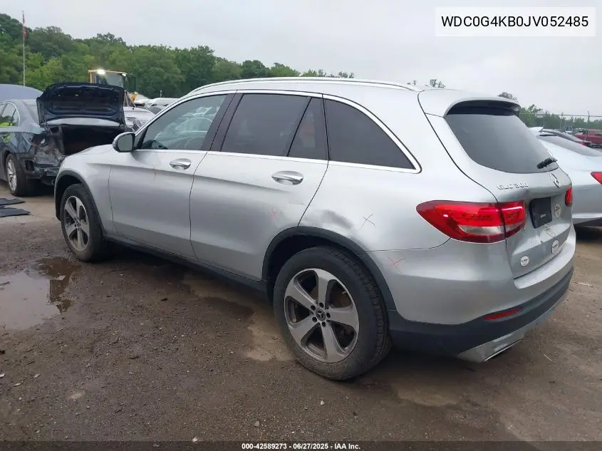 2018 Mercedes-Benz Glc 300 4Matic VIN: WDC0G4KB0JV052485 Lot: 42589273