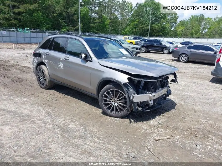 2019 Mercedes-Benz Glc 300 VIN: WDC0G4JB7KV184212 Lot: 42253229