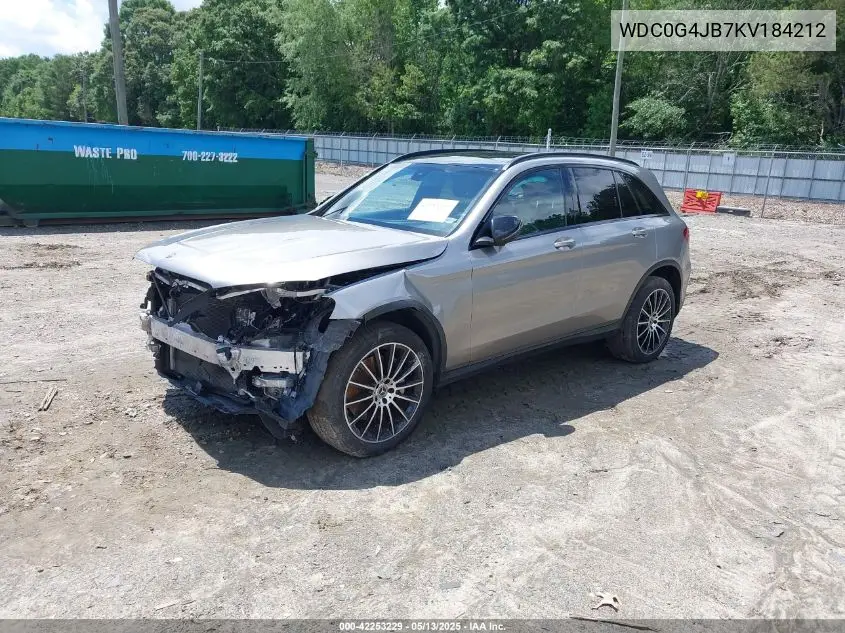 2019 Mercedes-Benz Glc 300 VIN: WDC0G4JB7KV184212 Lot: 42253229