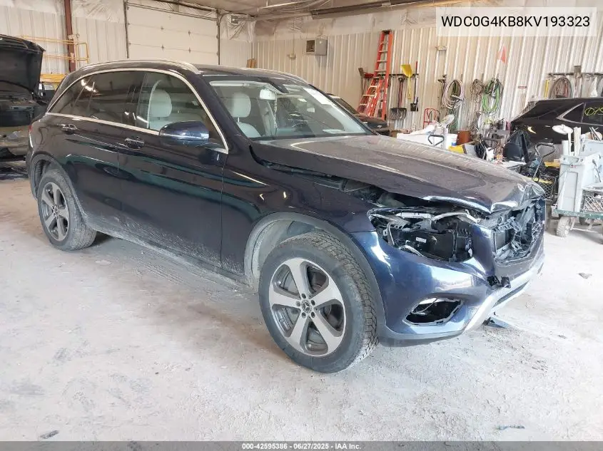 2019 Mercedes-Benz Glc 300 4Matic VIN: WDC0G4KB8KV193323 Lot: 42595386