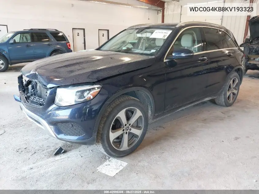 2019 Mercedes-Benz Glc 300 4Matic VIN: WDC0G4KB8KV193323 Lot: 42595386