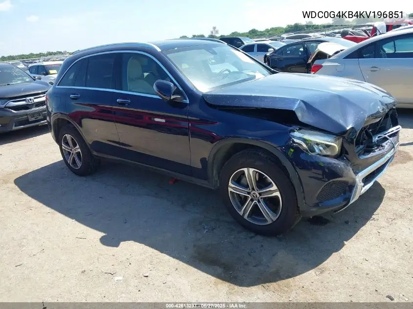 2019 Mercedes-Benz Glc 300 4Matic VIN: WDC0G4KB4KV196851 Lot: 42613297