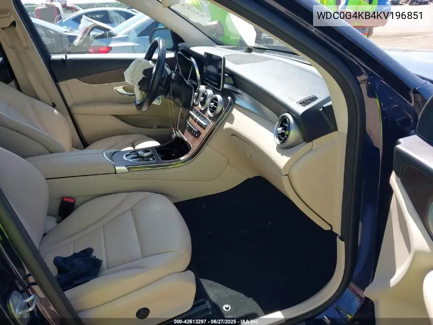 2019 Mercedes-Benz Glc 300 4Matic VIN: WDC0G4KB4KV196851 Lot: 42613297